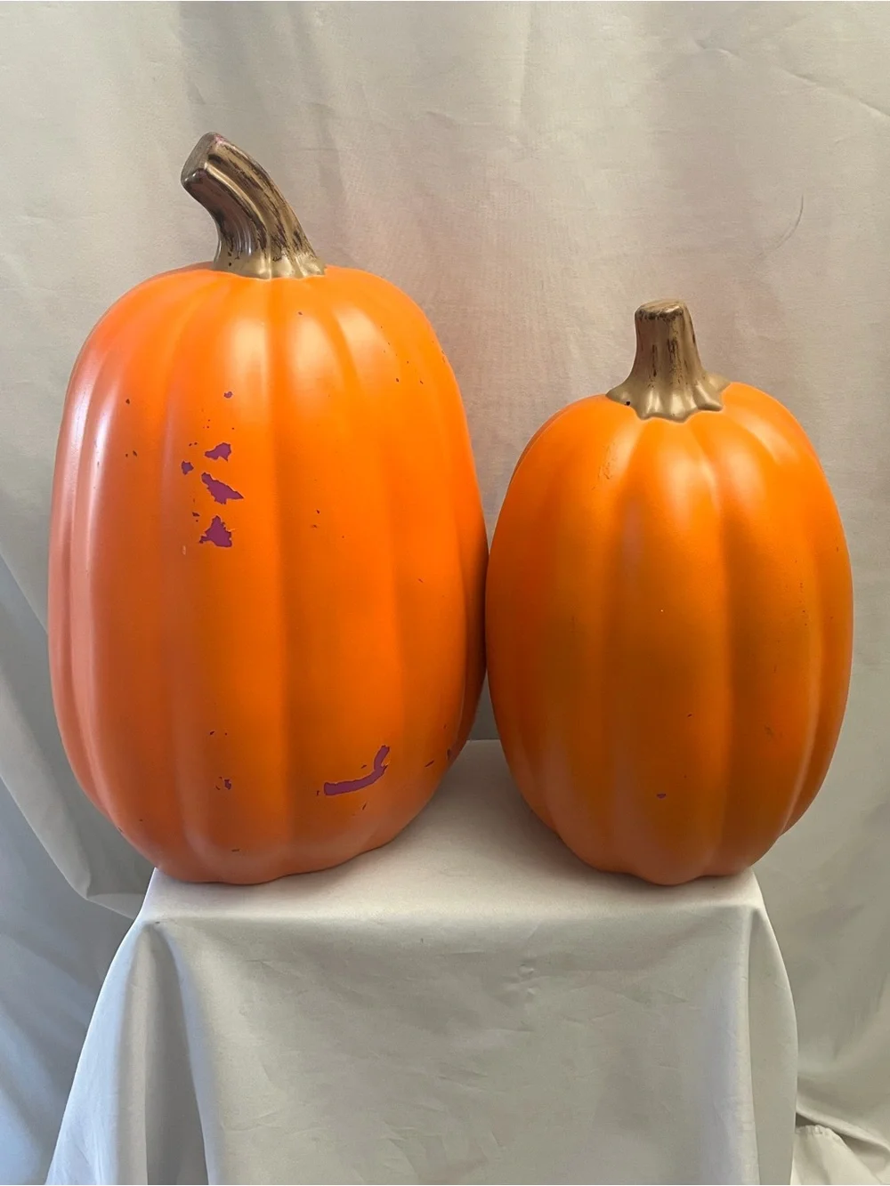 Seasons Halloween Light Up Pumpkin Set Jack O Lantern & Spider LED